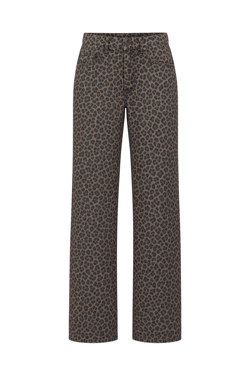 1990s Taupe Brown Denim Jeans - Front View