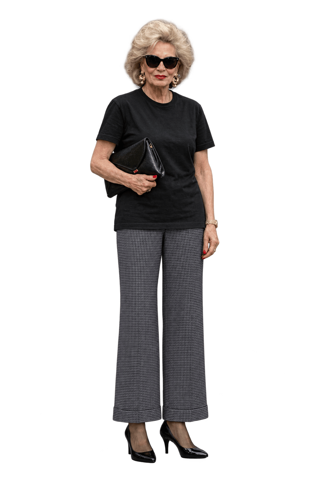 1980s Charcoal Grey Woven Suiting Trousers - Model