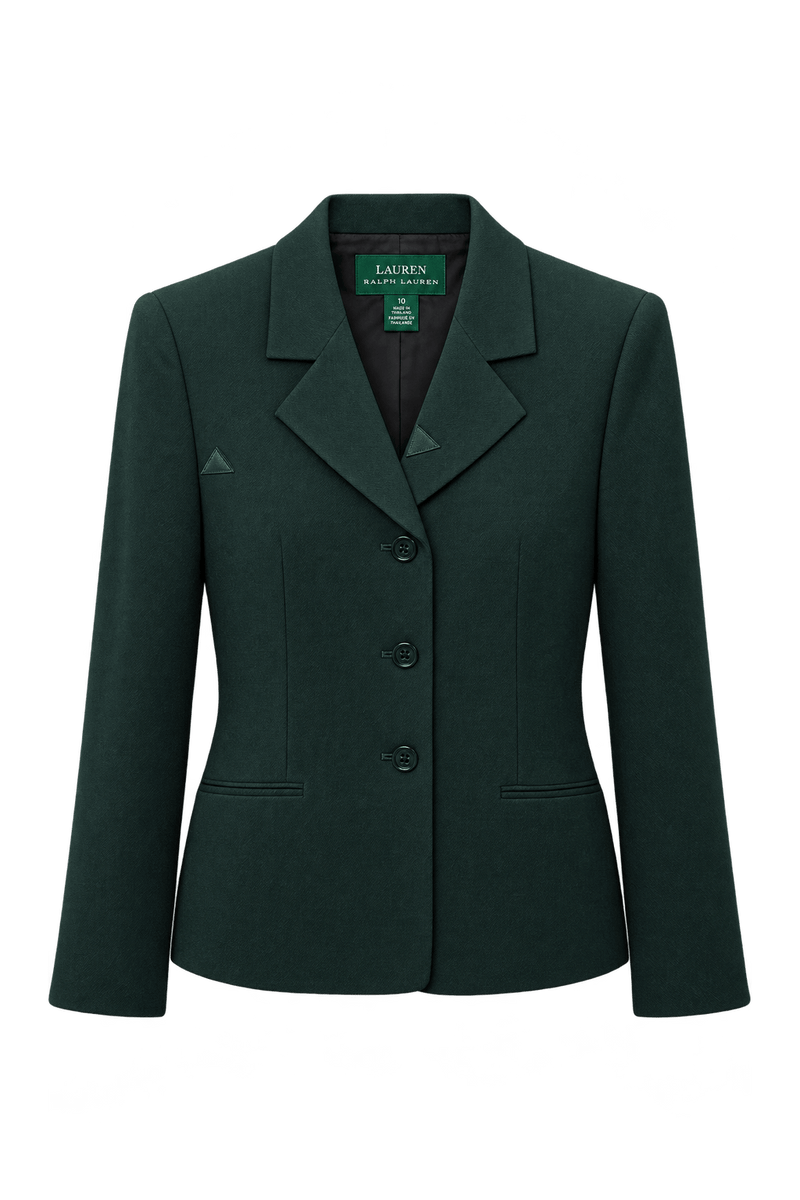 1990s Black Woven Blazer - Front View