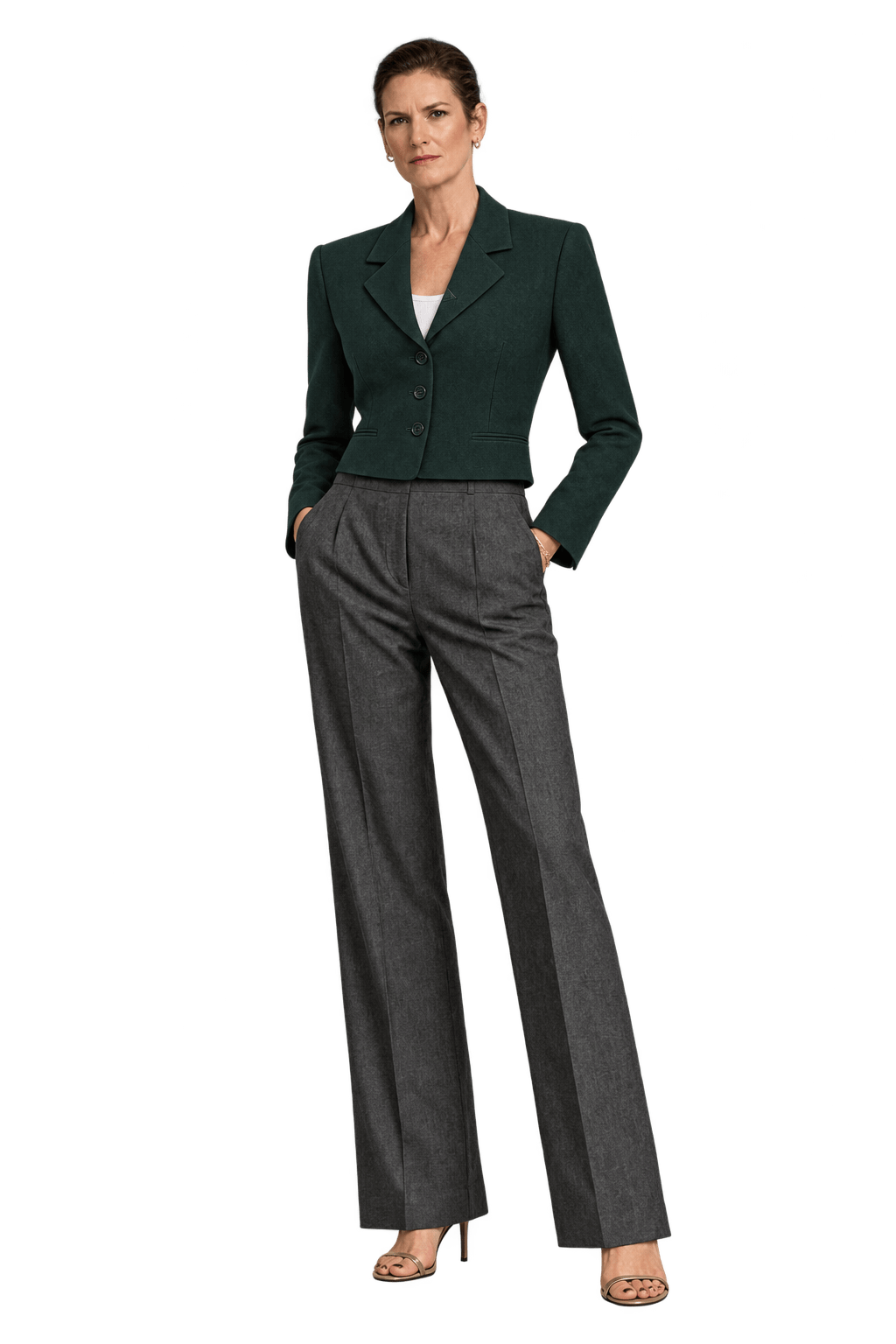 1990s Black Woven Blazer - Model
