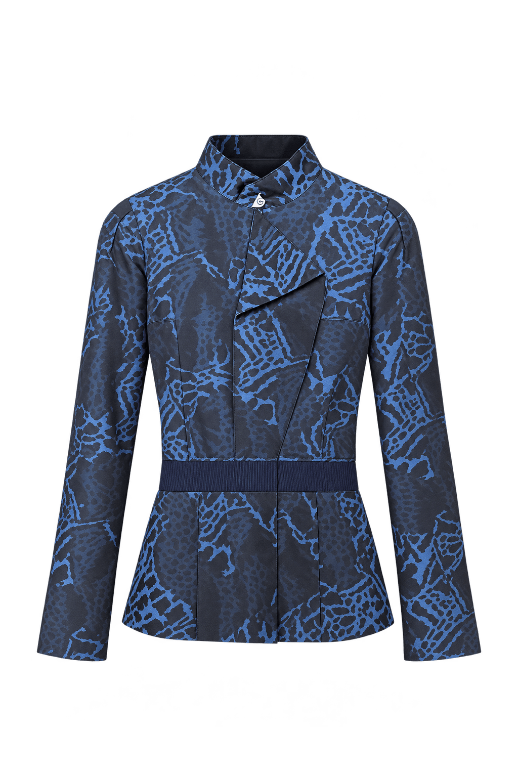1990s Dark Navy Blue Woven Jacket - Front View