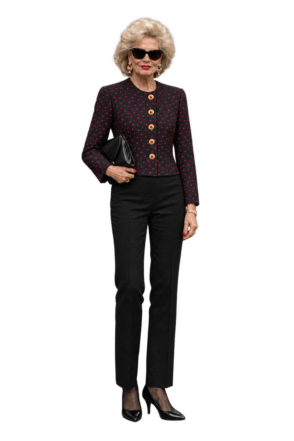 1980s Black Woven Fabric Jacket - Model