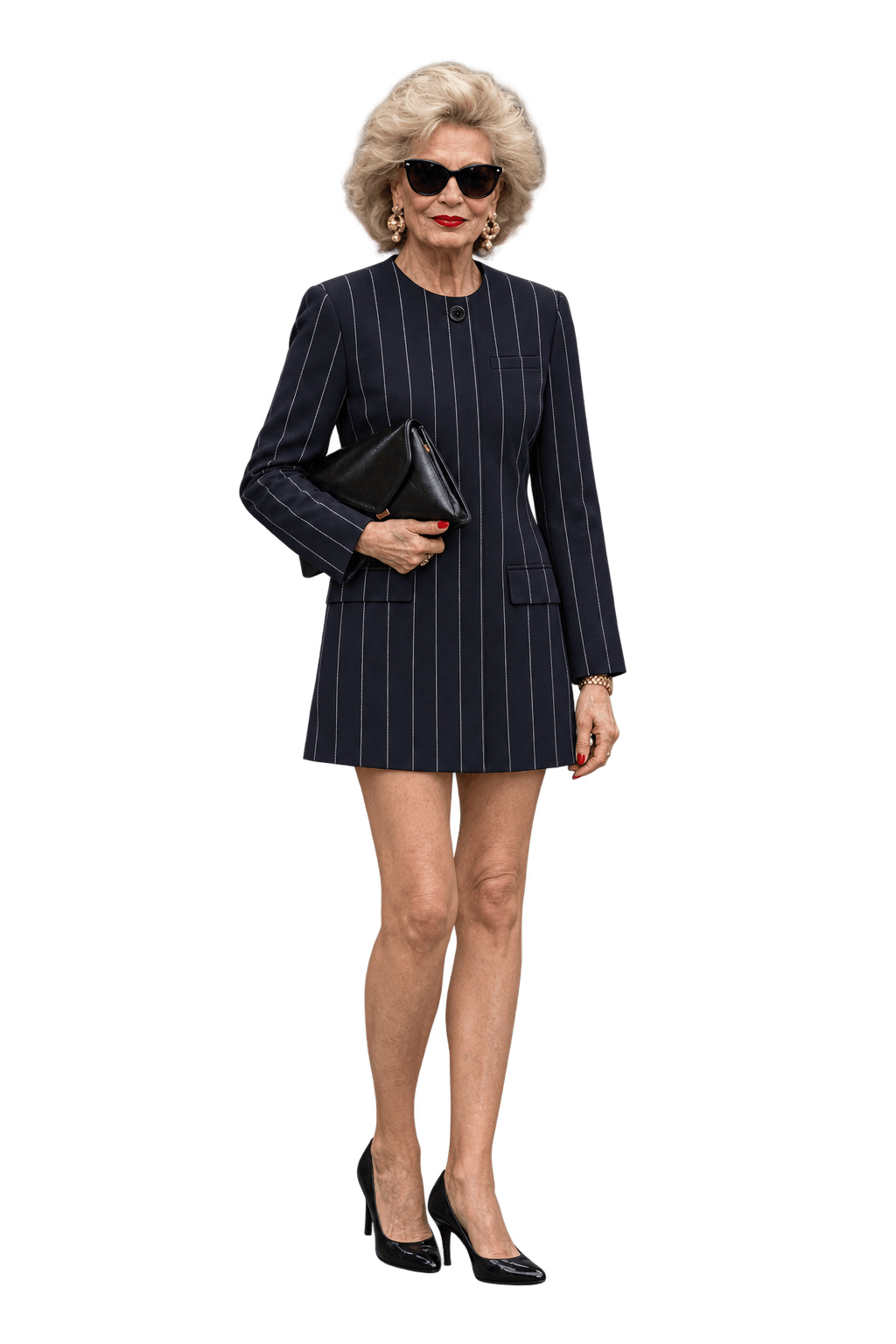 1980s Very Dark Navy Blue Woven Jacket - Model
