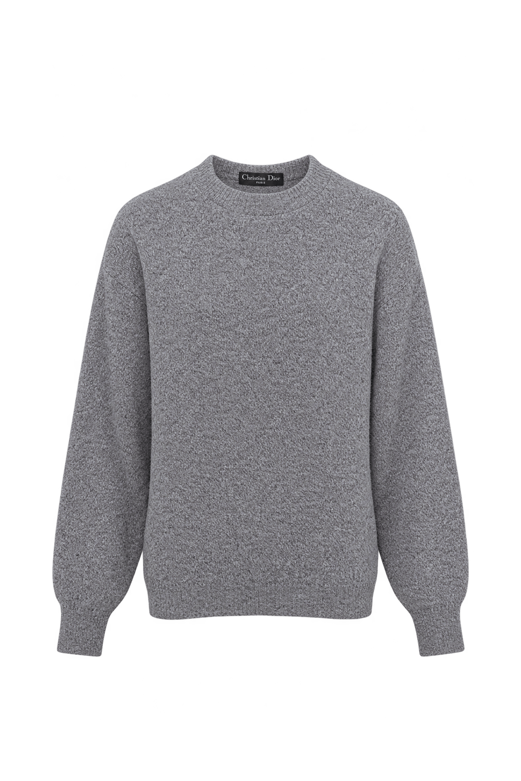 1980s Heather Gray Knit Sweater - Front View