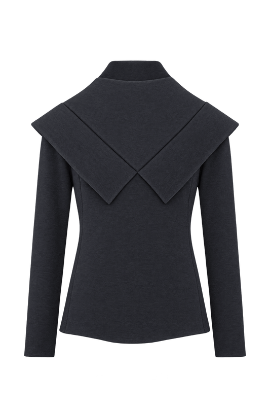 1990s Black Unverified Knit Shirt - Front View