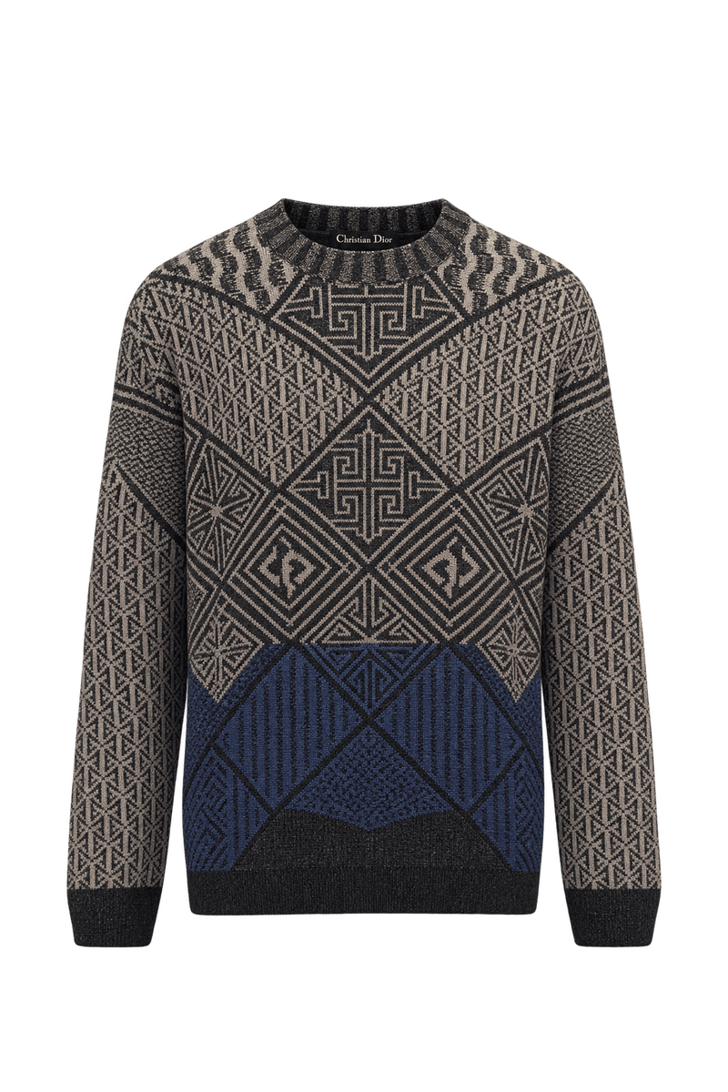 1980s Charcoal Gray Knit Sweater - Front View