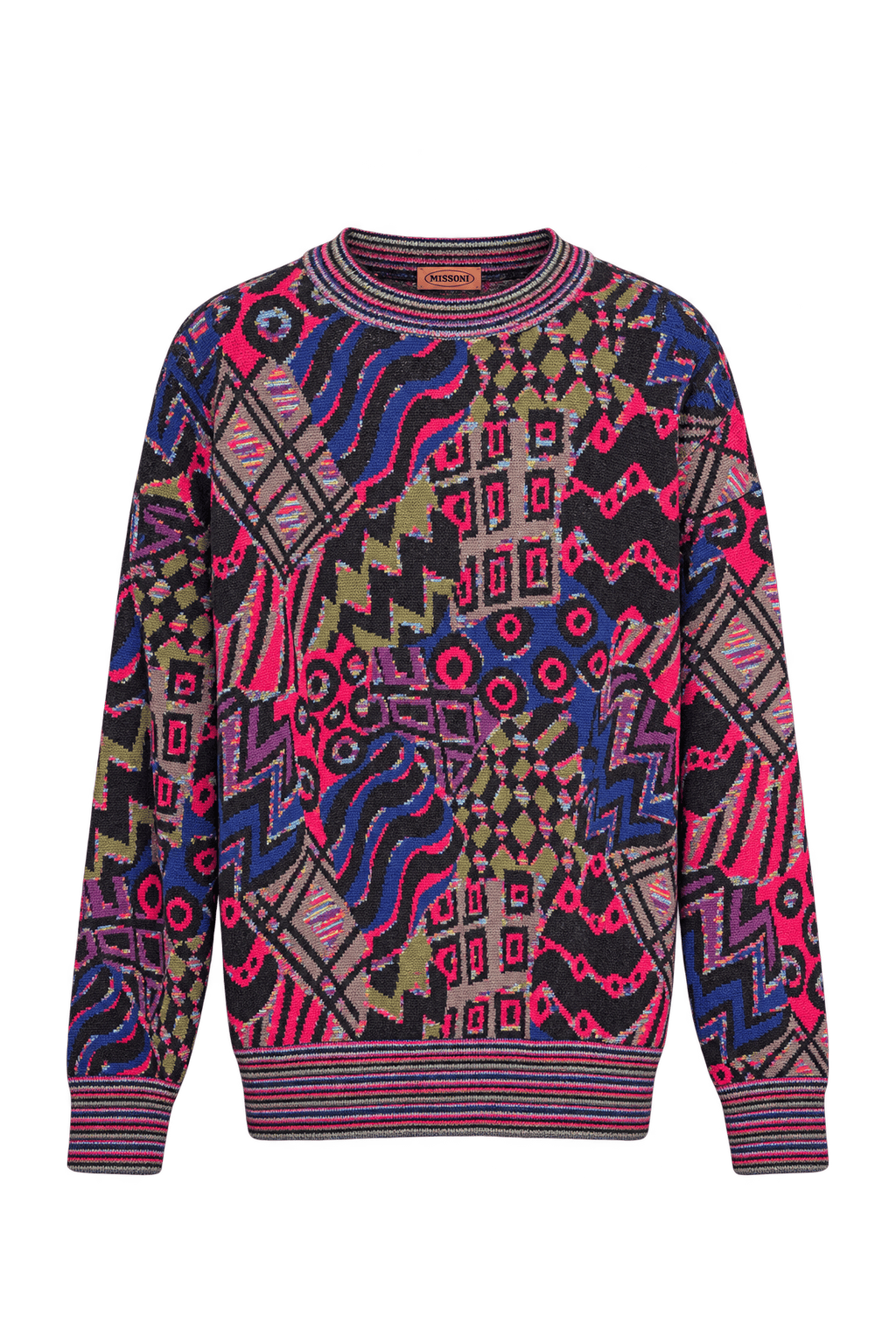 1980s Black Knit Sweater - Front View