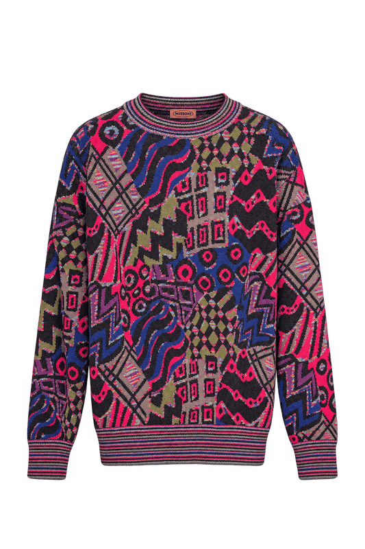 1980s Black Knit Sweater - Front View