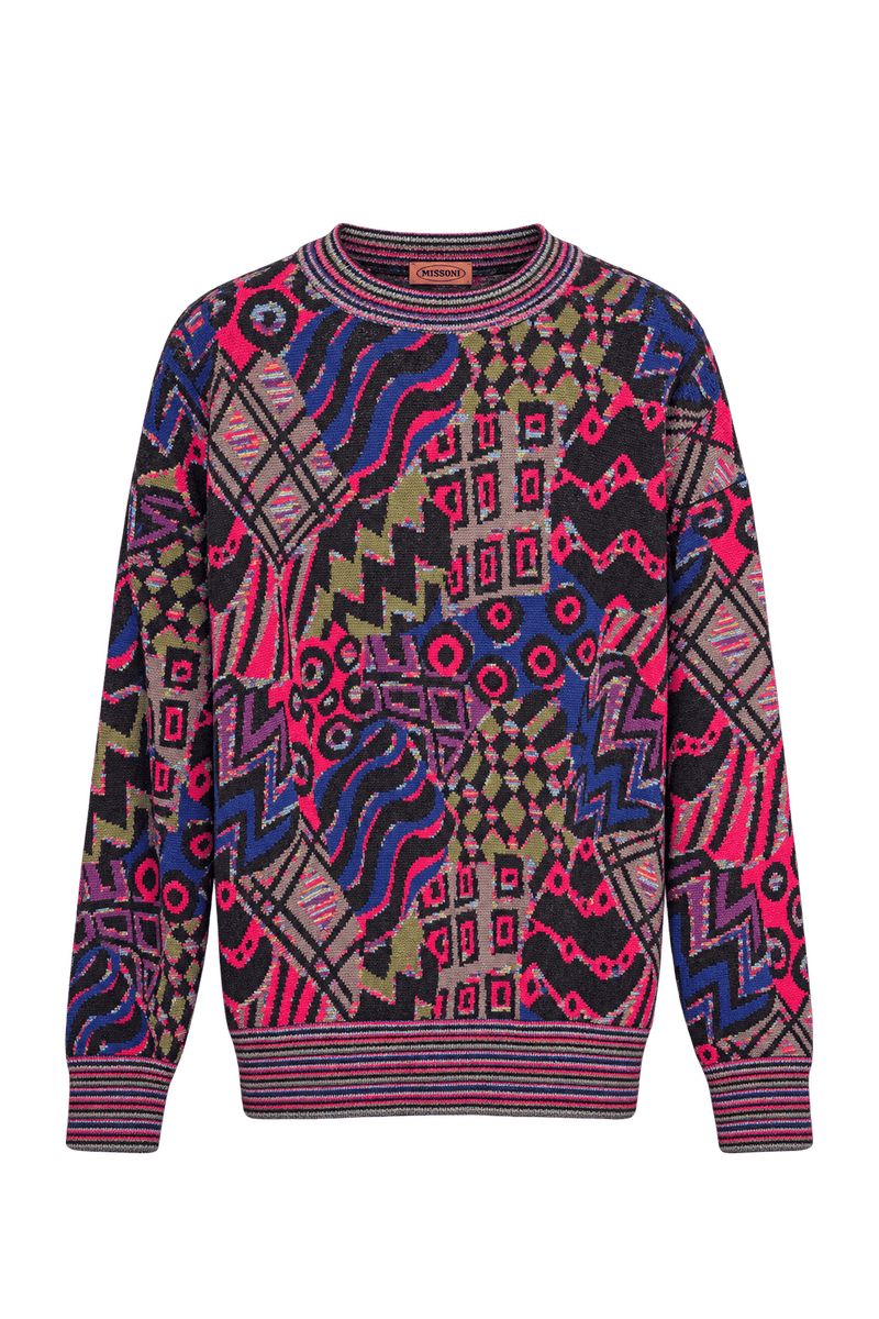 1980s Black Knit Sweater - Front View