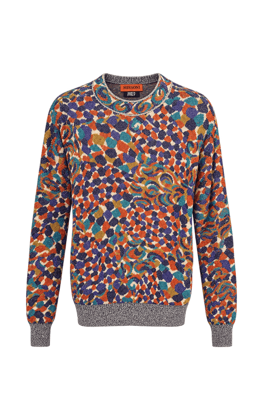 1980s Multicolor Knit Sweater - Front View