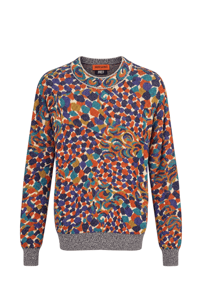 1980s Multicolor Knit Sweater - Front View