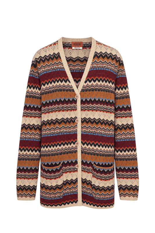 1980s Cream Knit Cardigan - Front View