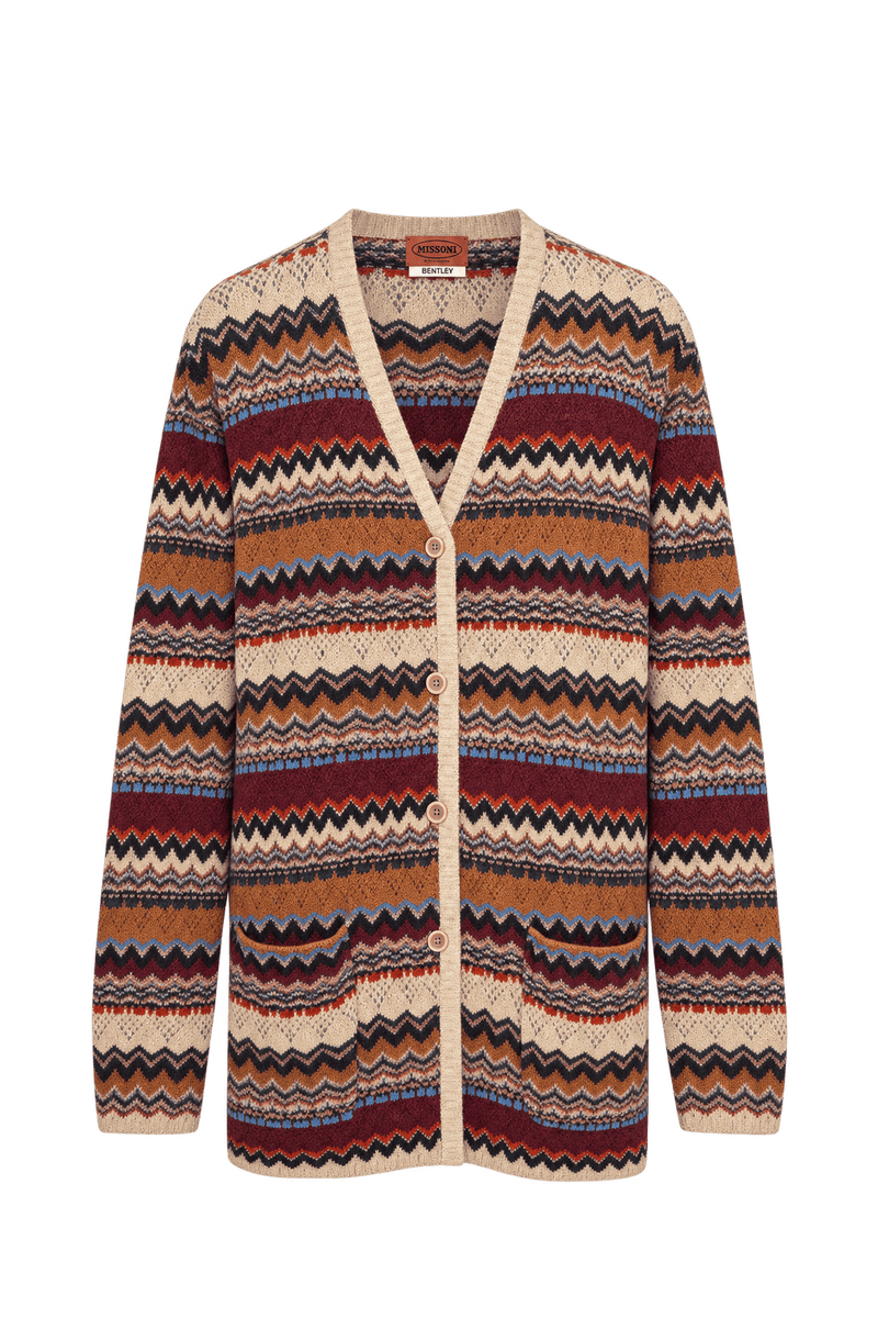 1980s Cream Knit Cardigan - Front View