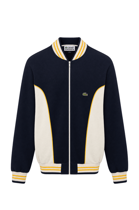 1980s Dark Navy Blue Knit Jacket - Front View