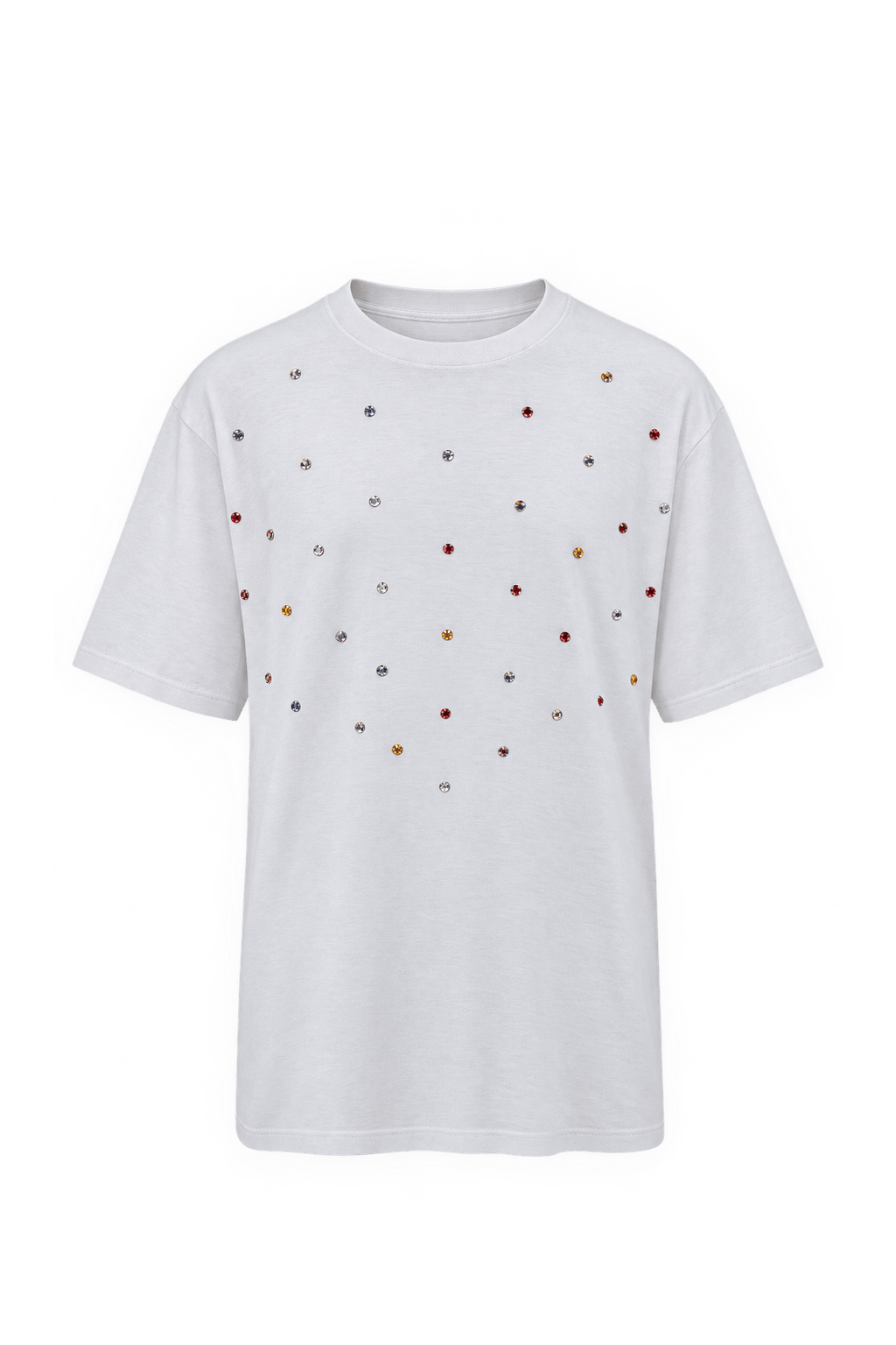 1980s White Smooth Knit T-Shirt - Front View