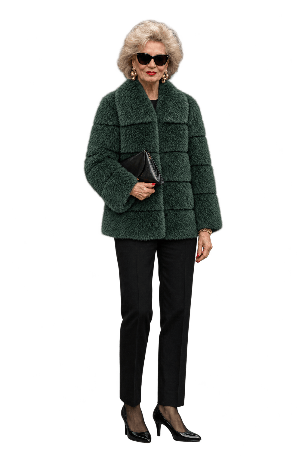 1980s Charcoal Grey Fur Coat - Model