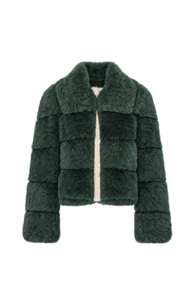 1980s Charcoal Grey Fur Coat - Front View