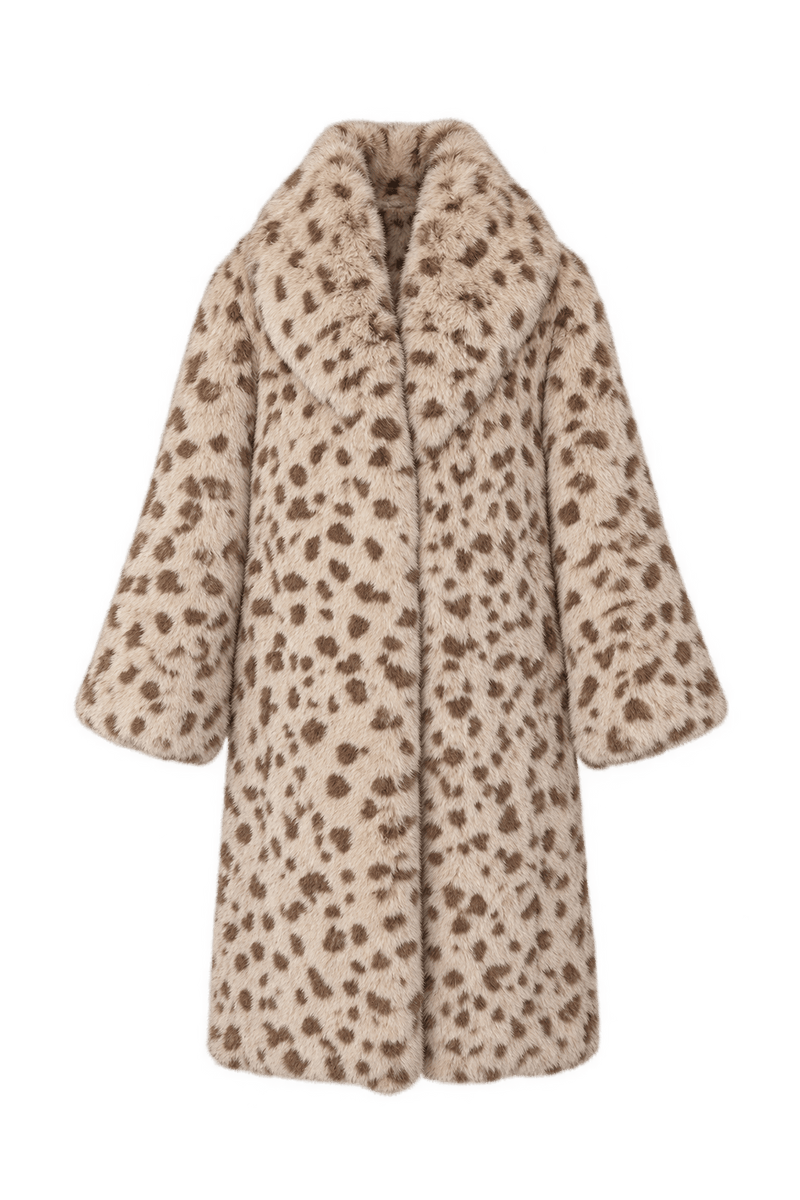 1980s Warm Cream Fur Coat - Front View