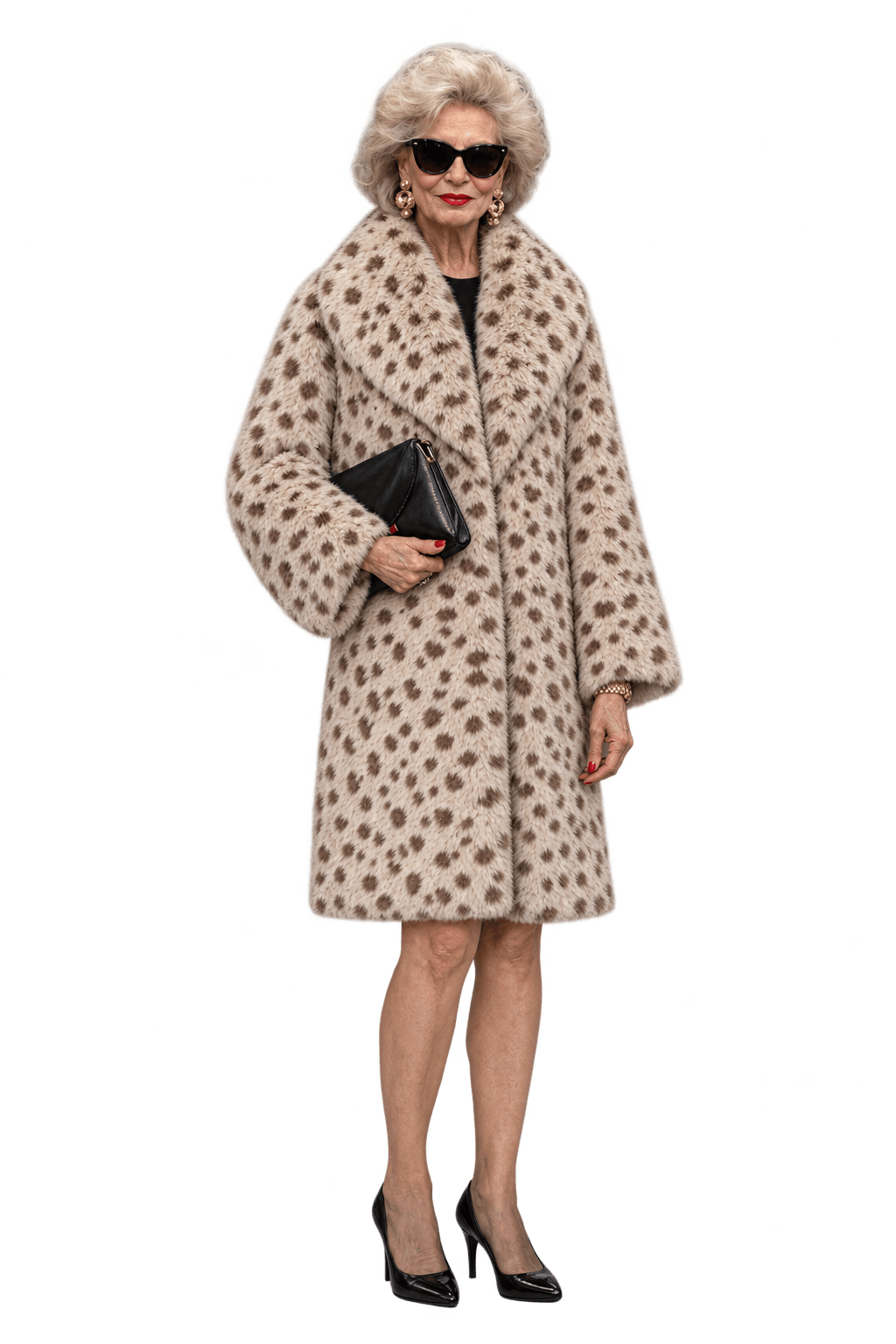 1980s Warm Cream Fur Coat - Model