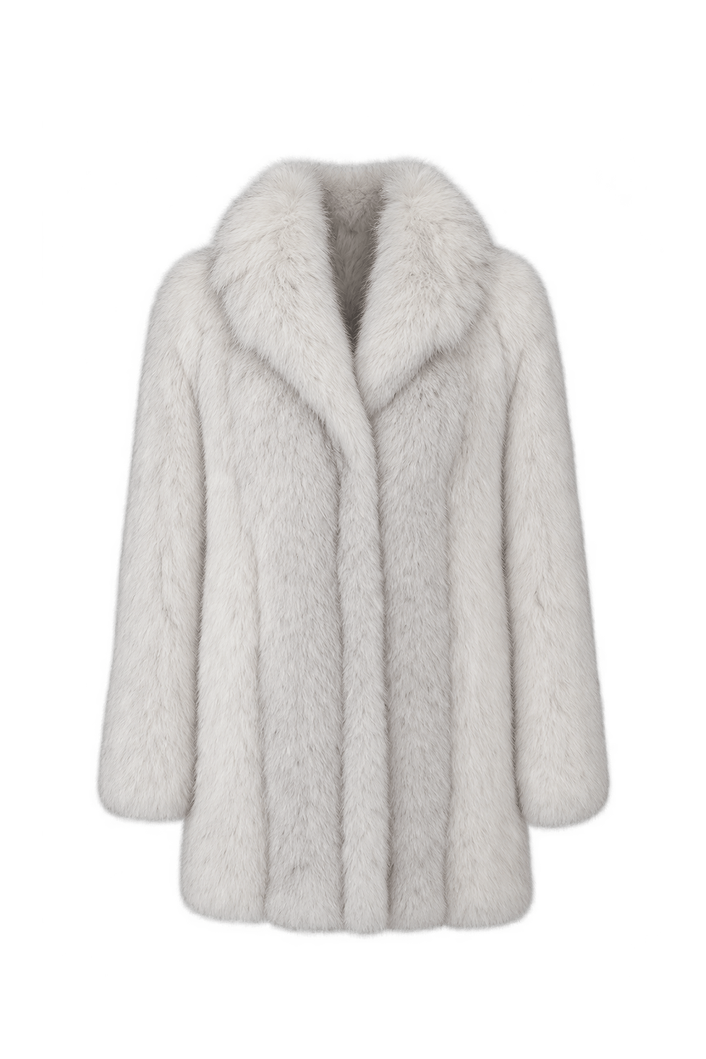 1980s Creamy Ivory Fur Coat - Front View